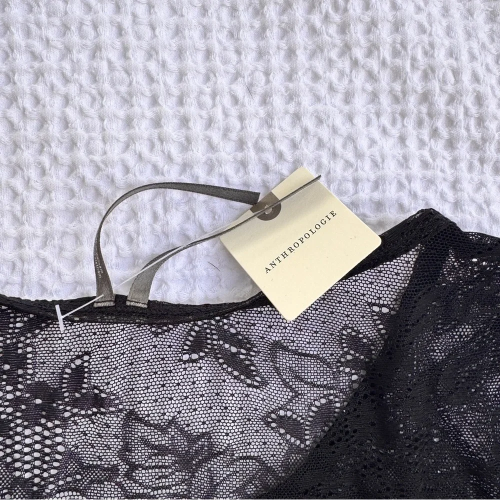 NWT Anthropologie Lace Bodysuit Black The Harlowe